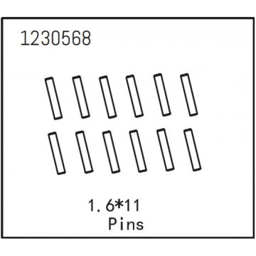 PIN TRANSMISION 1.6x11mm...