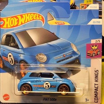 FIAT 500E AZUL HOT WHEELS